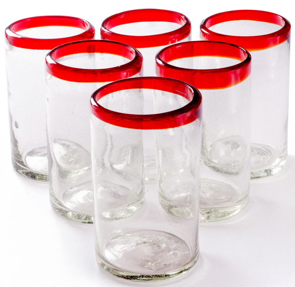 Red Rim Tumbler - 16 oz - Set of 6