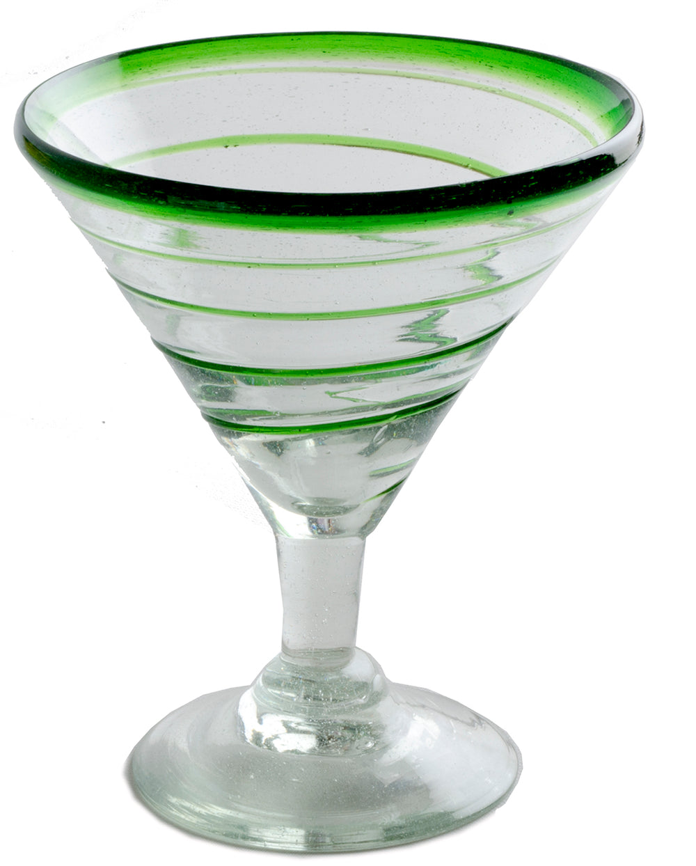 Aztecas Design 33XL Green Rim 24 Oz Margarita Glass - 12 / CS