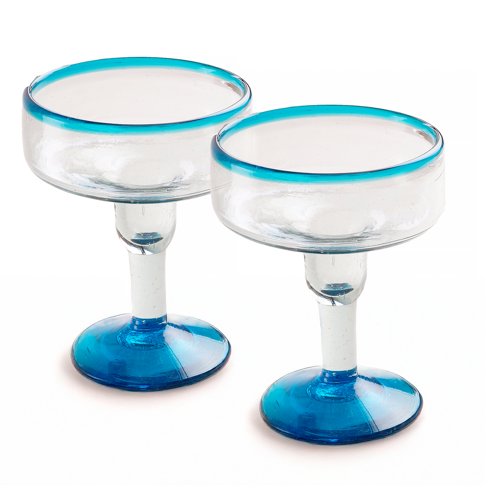 Turquoise Rim Coupette Margarita - 12 oz