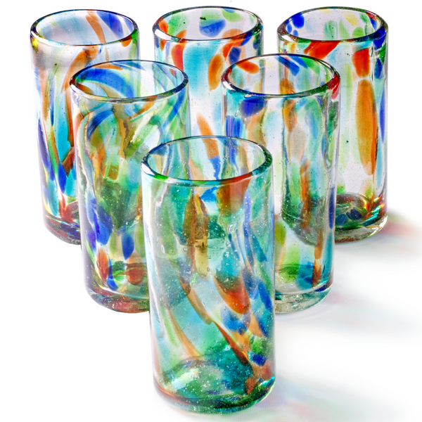 Tall glass tumbler