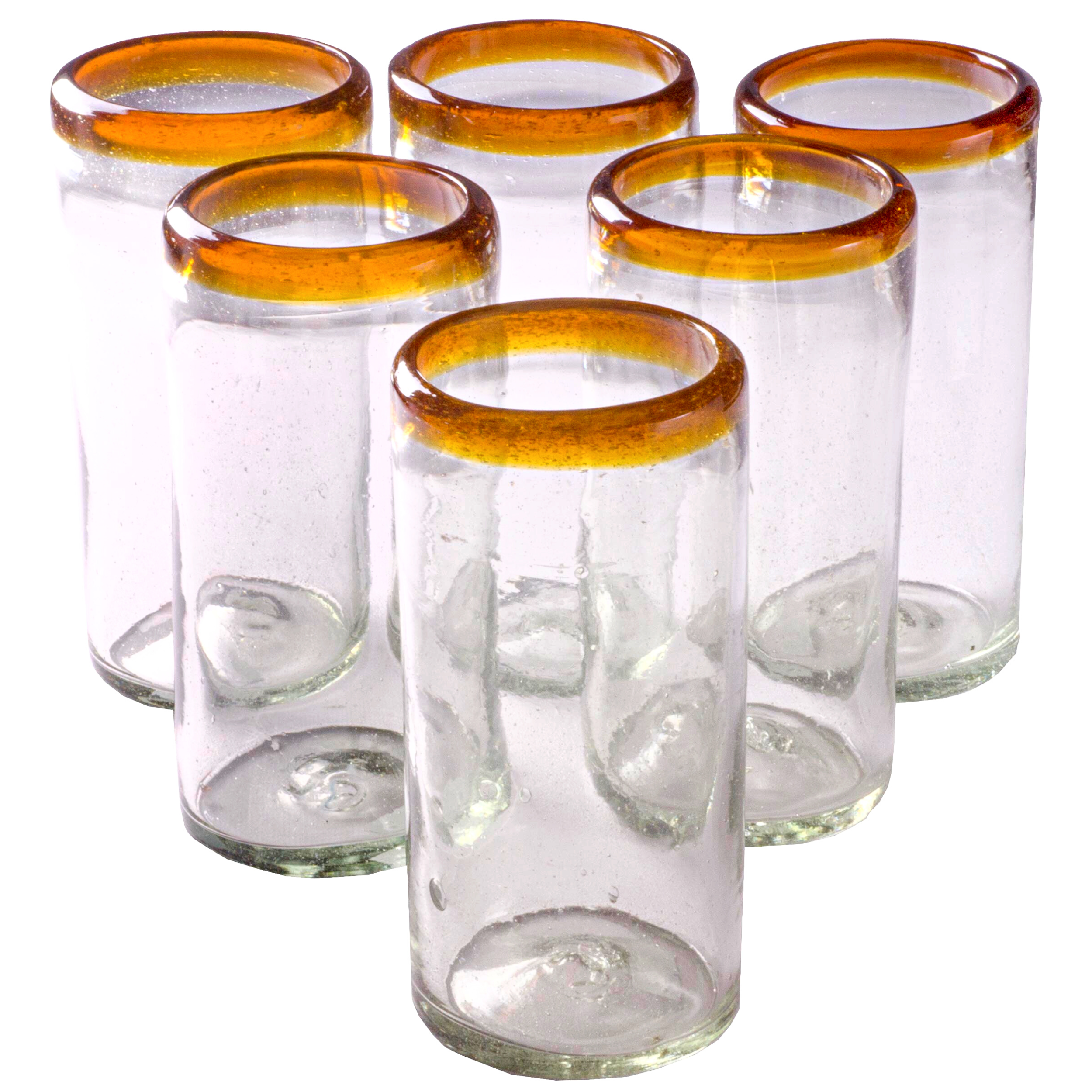 Amber Rim Tall Tumbler - 22 oz - Set of 6 - Orion's Table